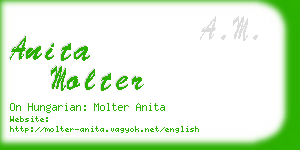 anita molter business card